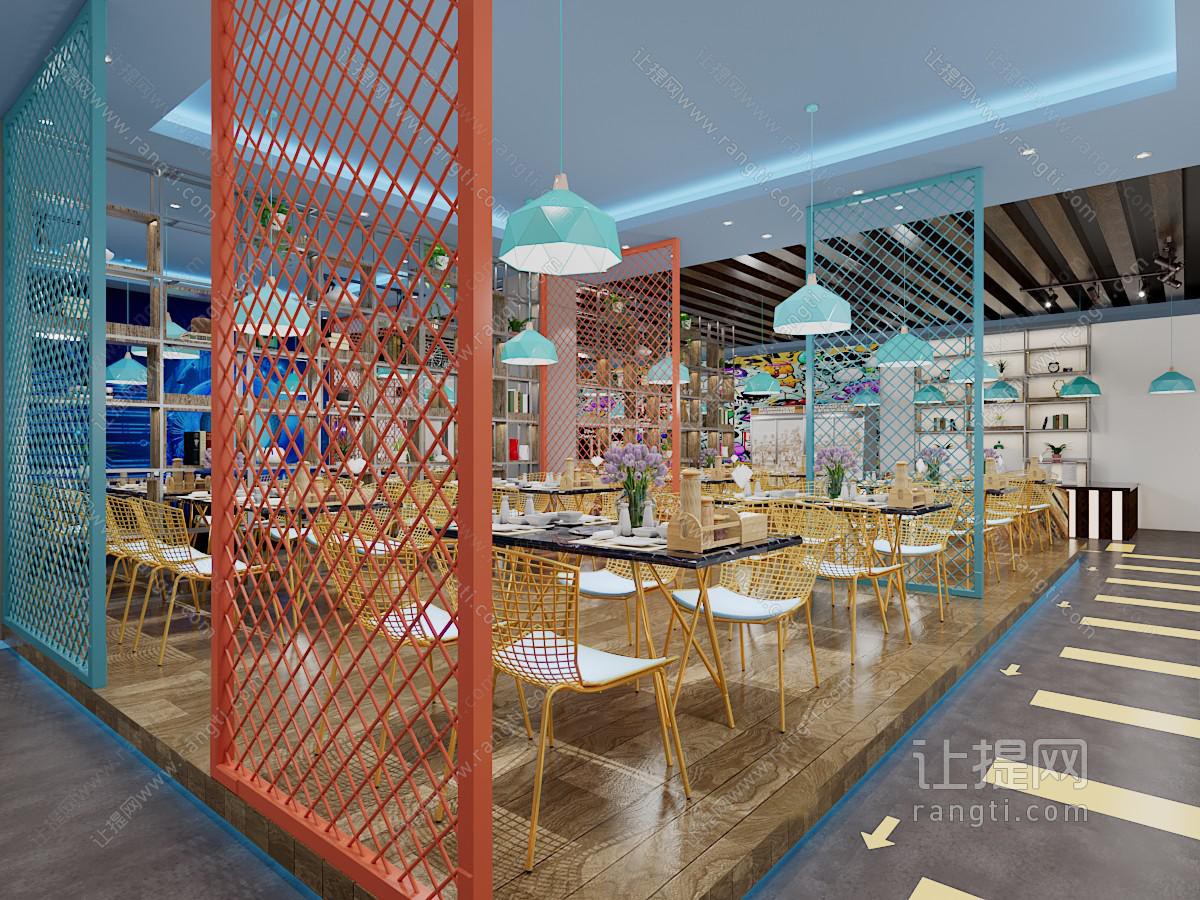 北欧饭店餐馆就餐区