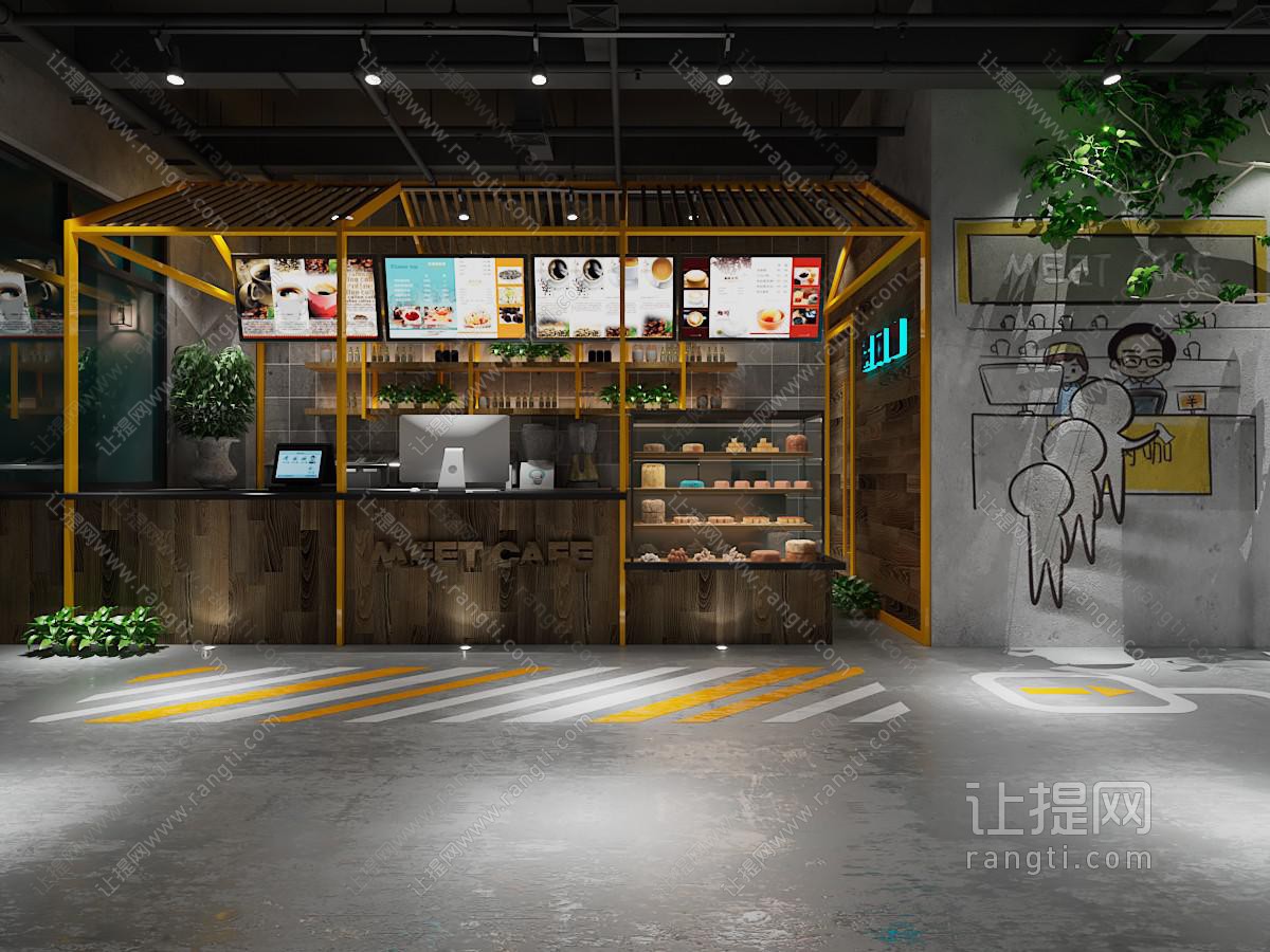 工业loft咖啡厅、咖啡店
