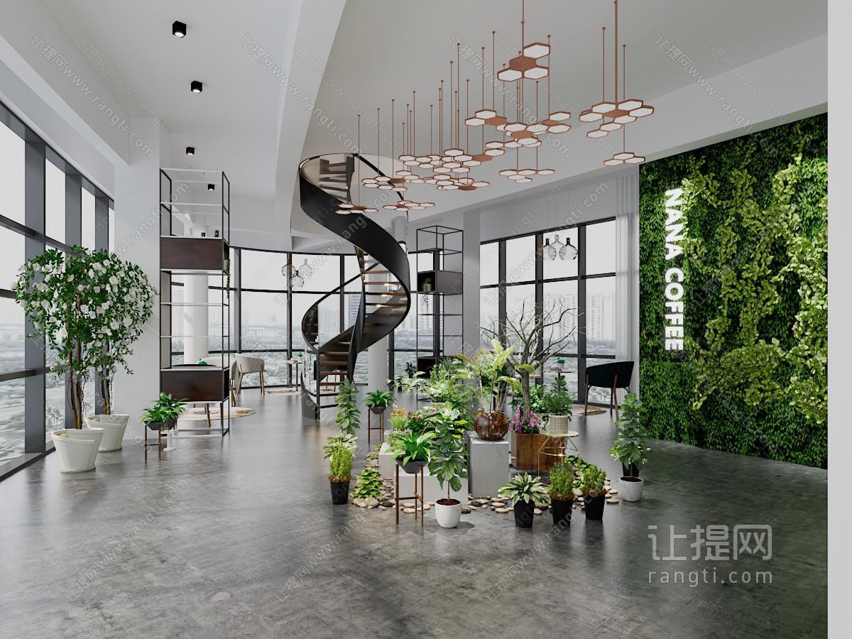 现代大堂前台接待区