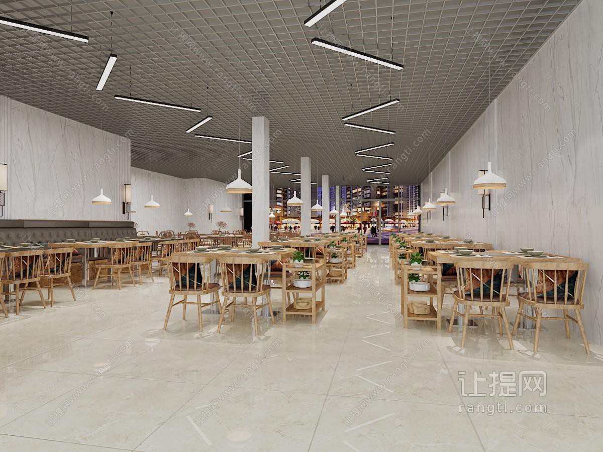 北欧饭店餐馆就餐区