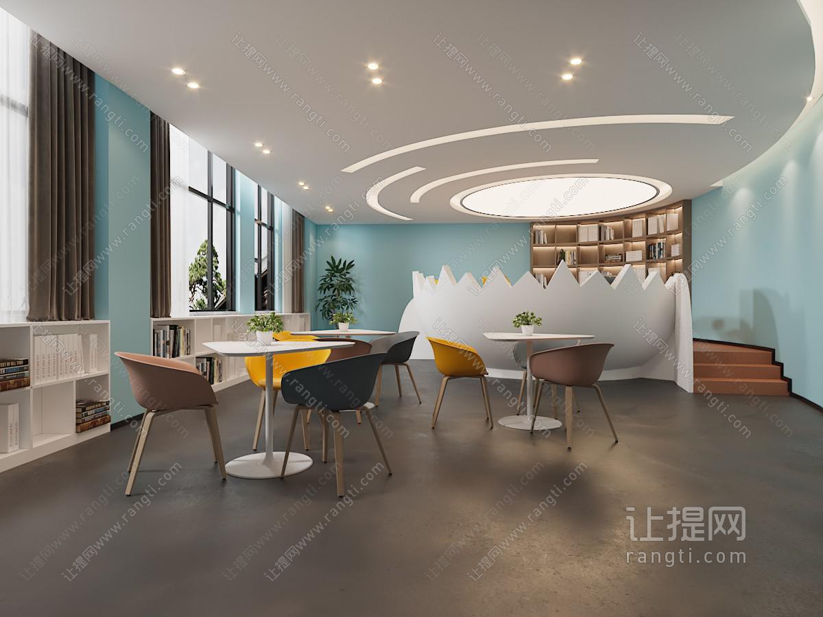 现代公司接待区、洽谈区