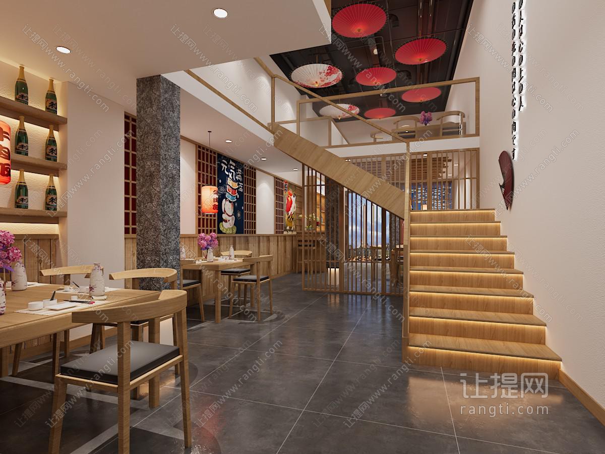 日式饭店餐馆就餐区料理店