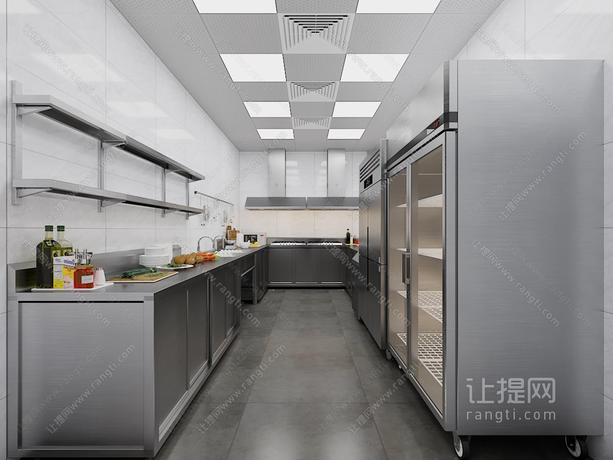 现代酒店餐厅后厨