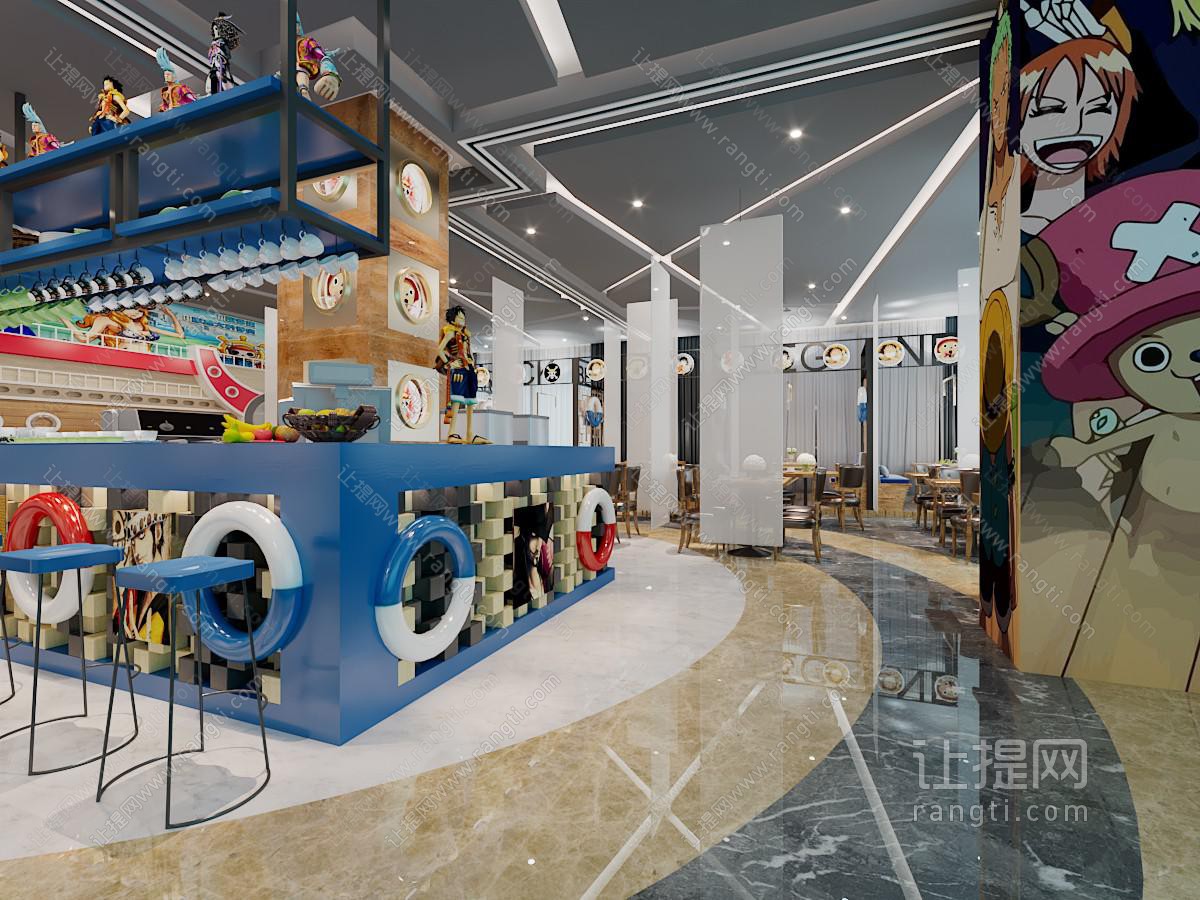 工业风loft饭店餐馆就餐区