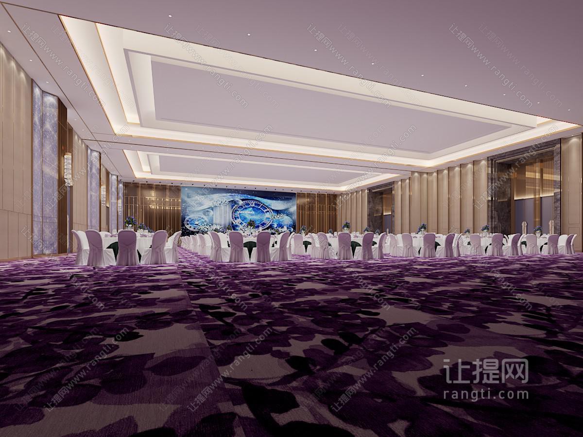 现代酒店大堂就餐区