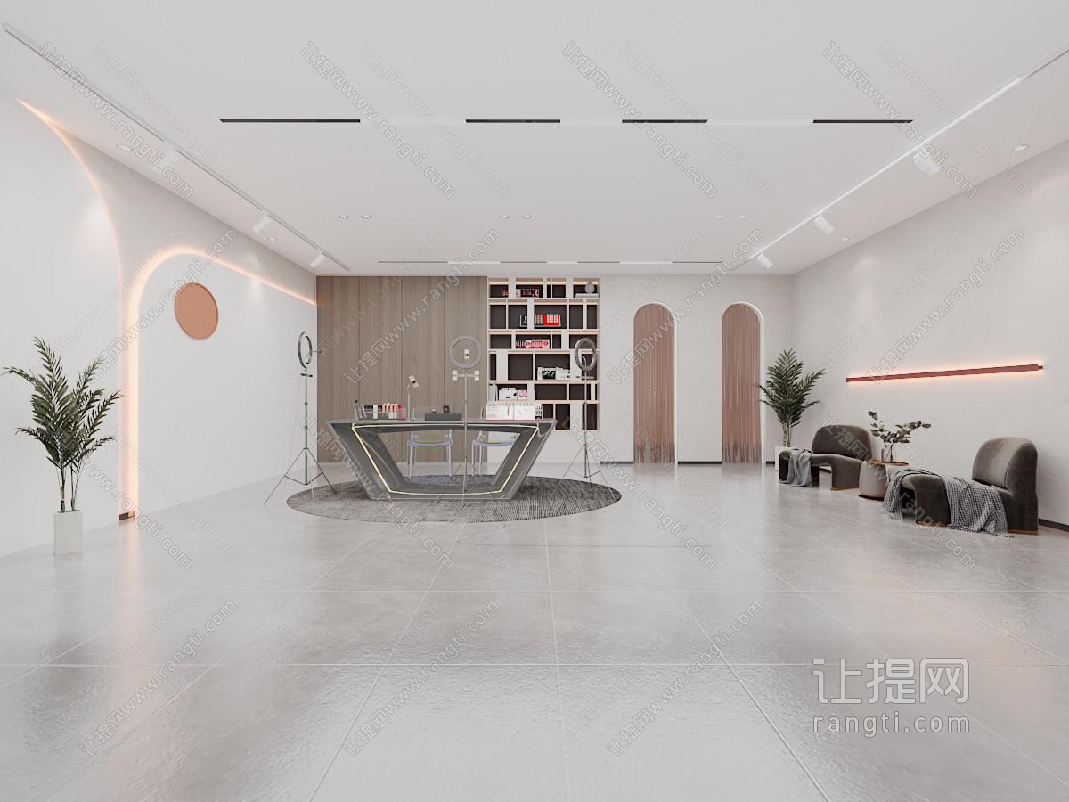 现代大堂前台接待区