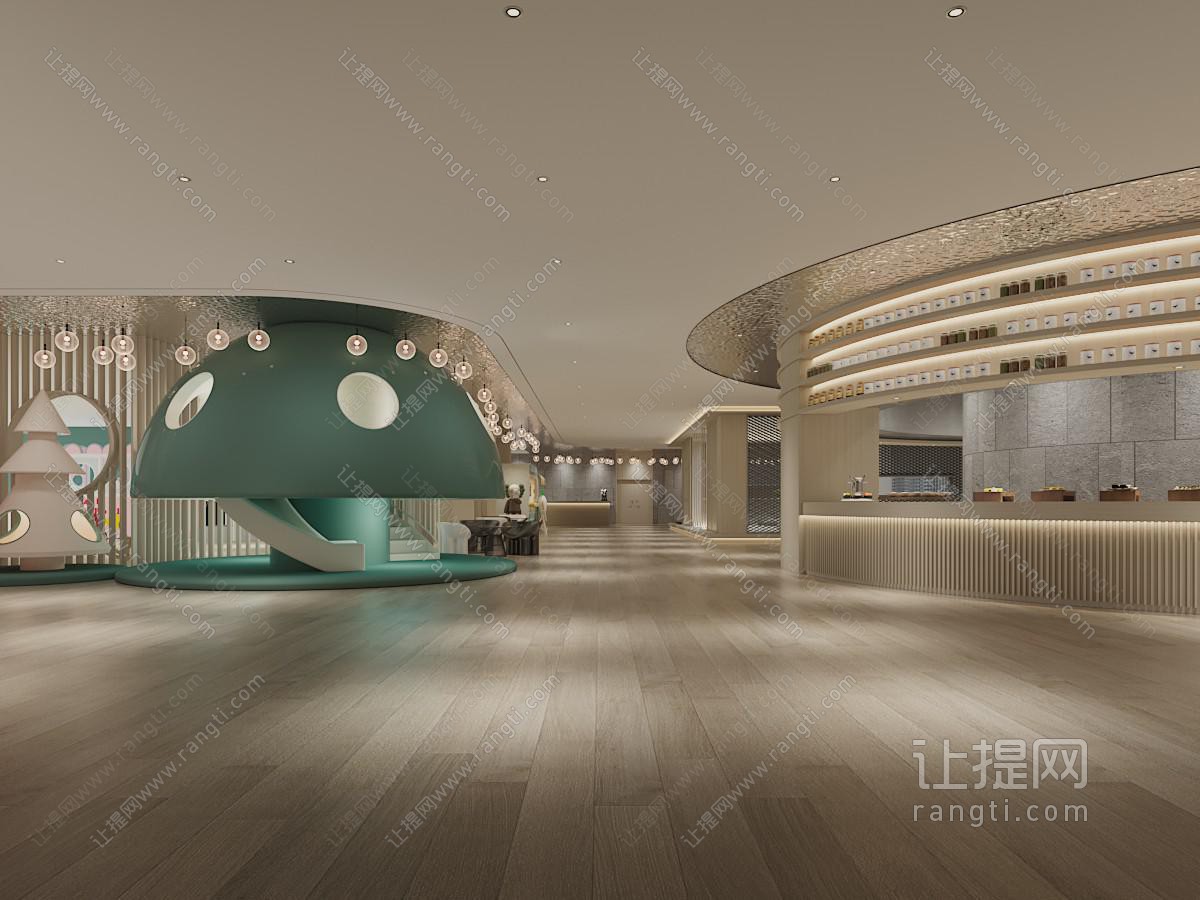 现代大堂前台接待区