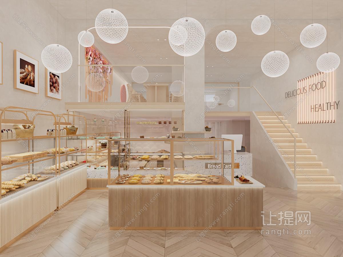 现代蛋糕、面包甜品店