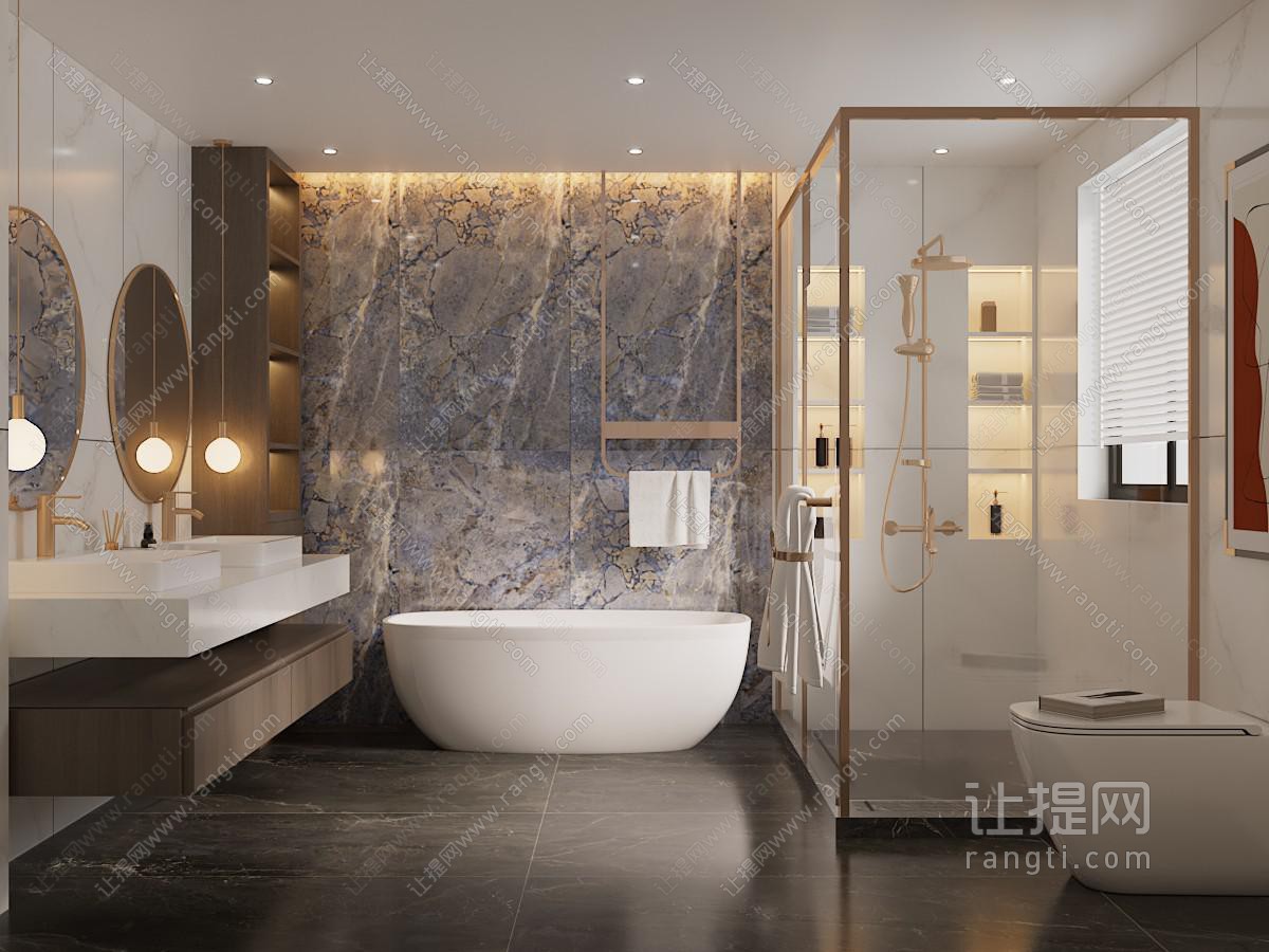 现代轻奢卫浴间