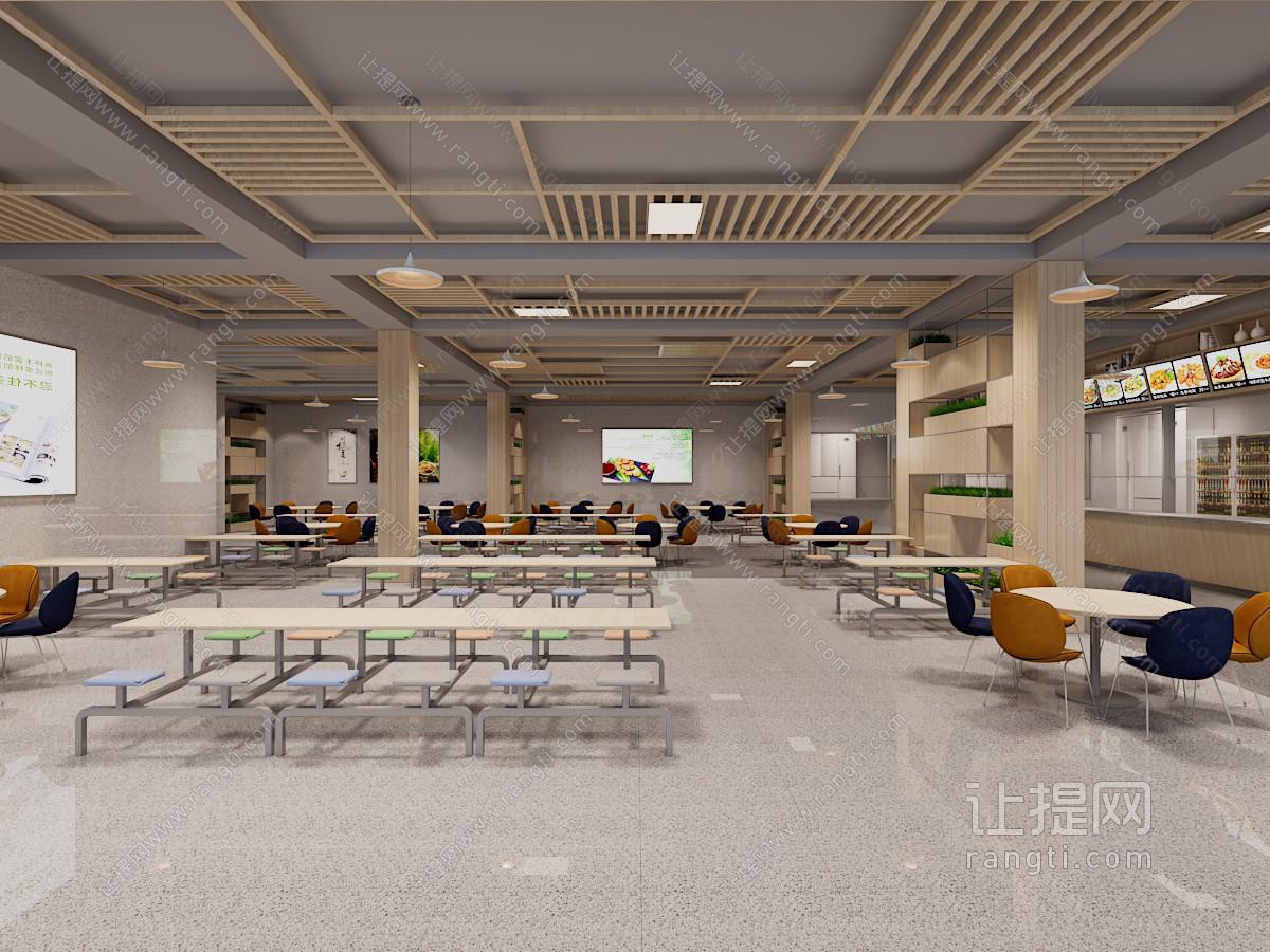 工业loft食堂就餐区