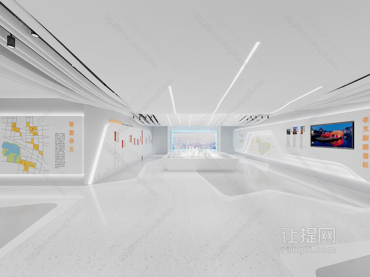 现代售楼处大堂展厅展览