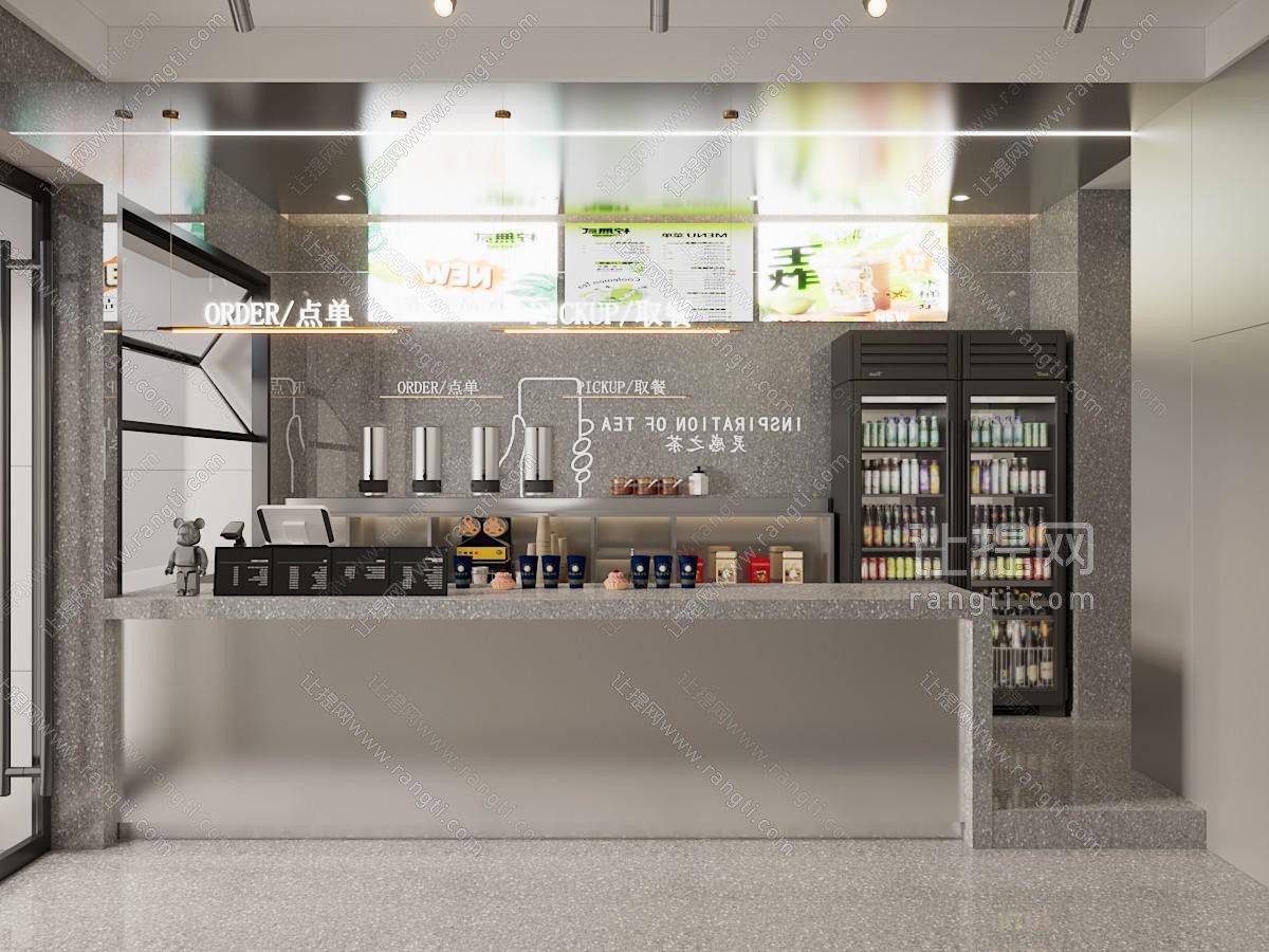 工业风奶茶店