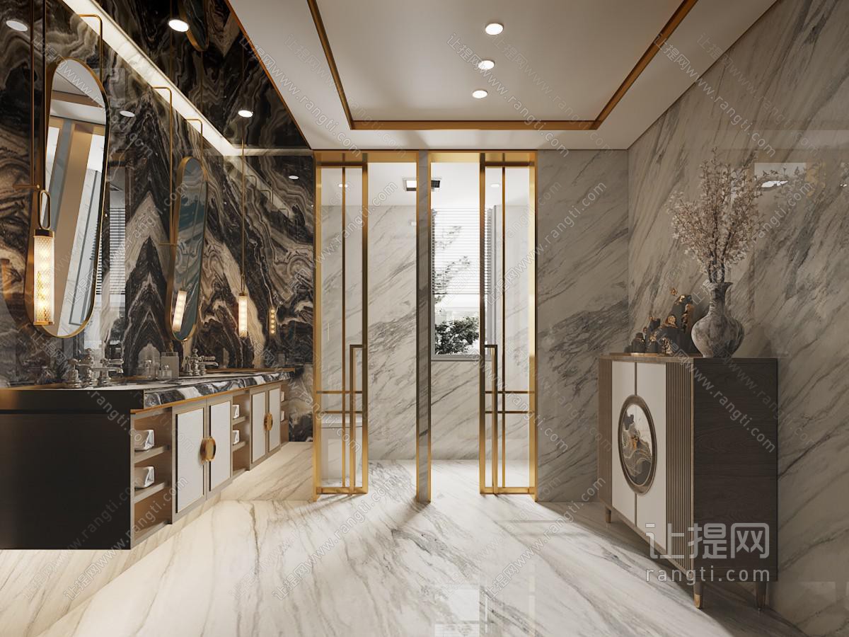 新中式酒店洗手间、卫生间
