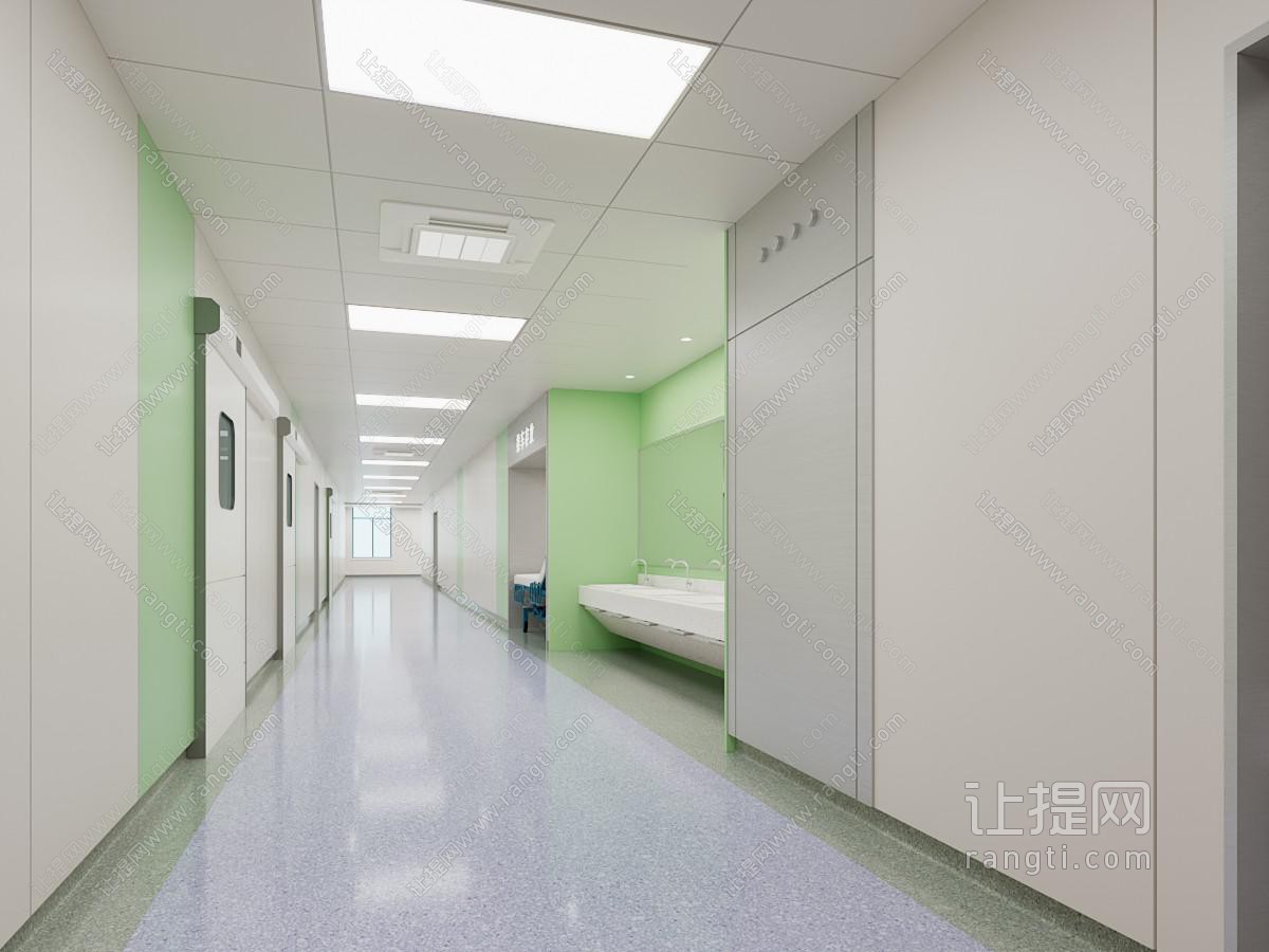 现代走廊过道洗手间、卫生间