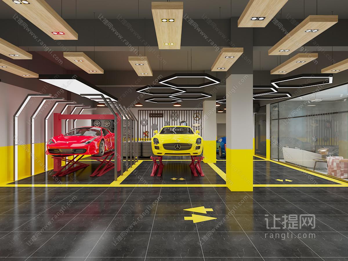 工业loft汽车美容维修店