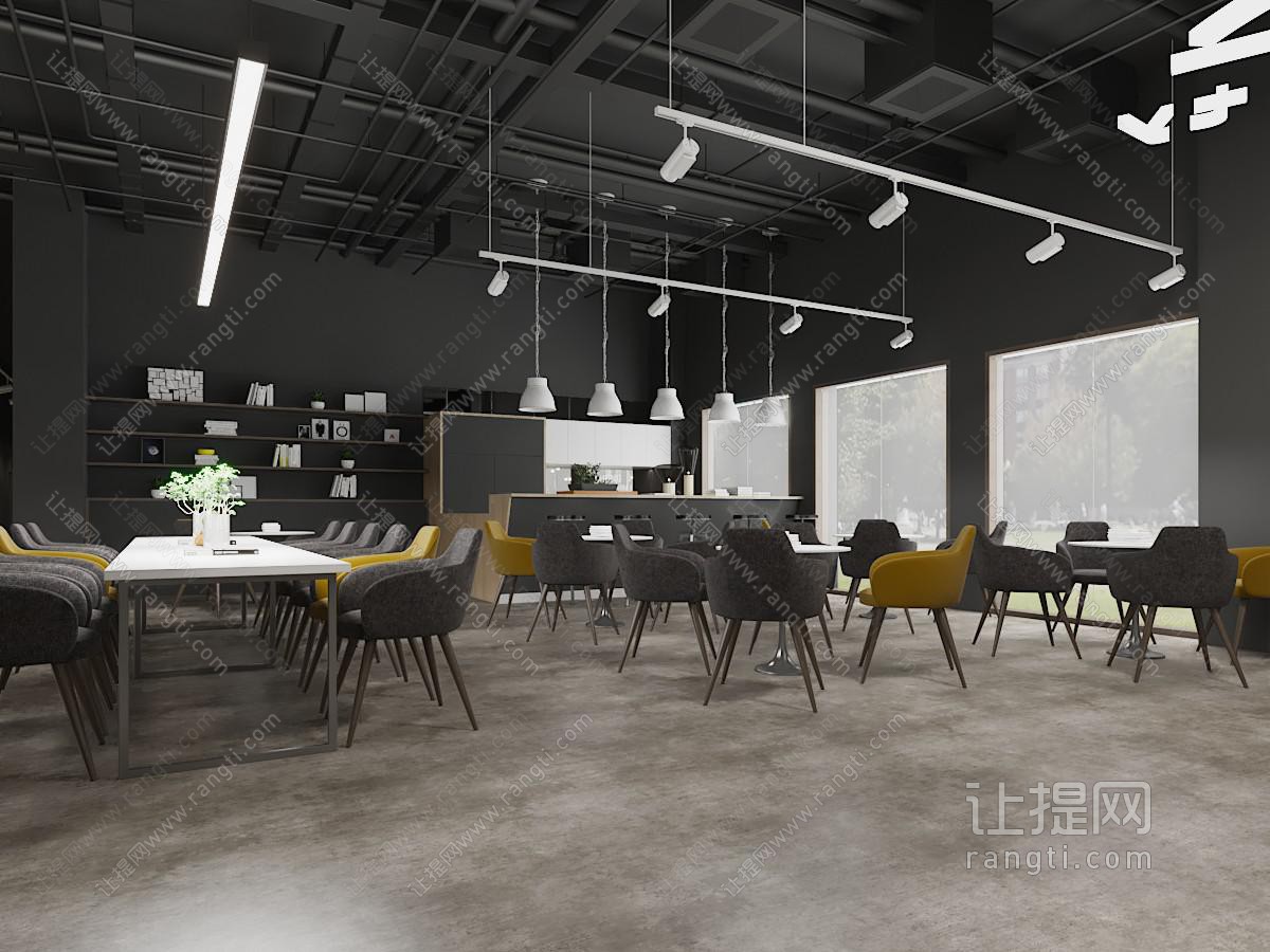 工业loft茶水间、接待区