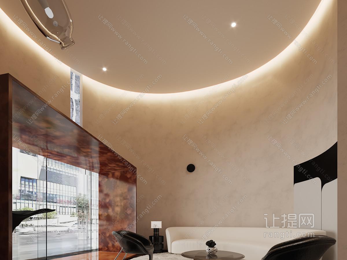 现代售楼处洽谈接待区