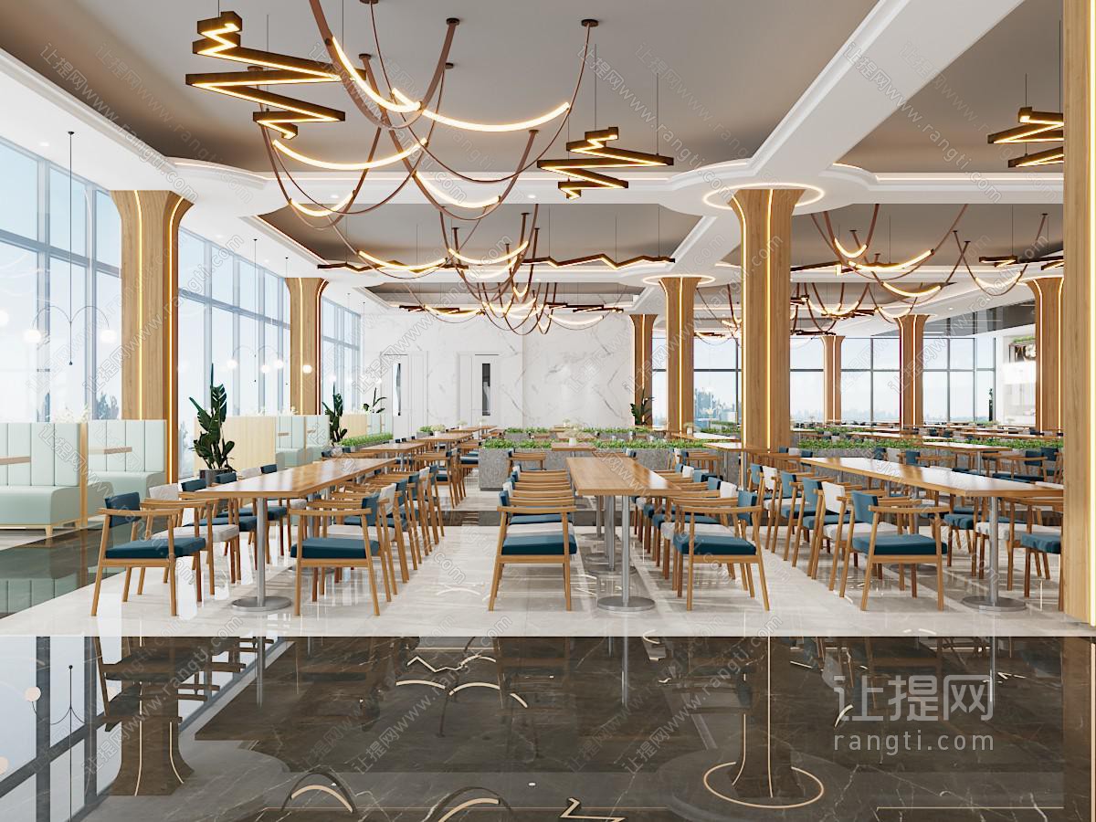 现代饭店餐馆就餐区