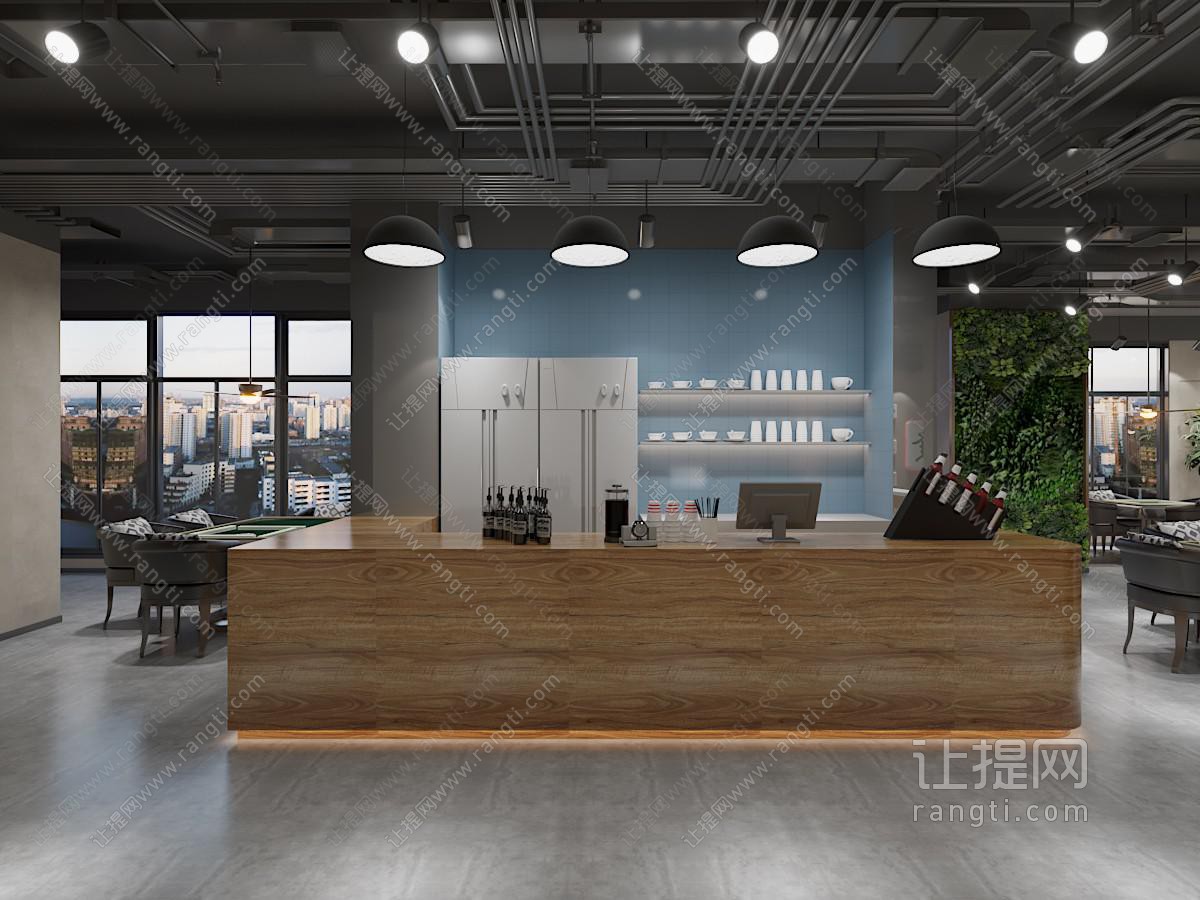 工业loft饭店餐馆收银台