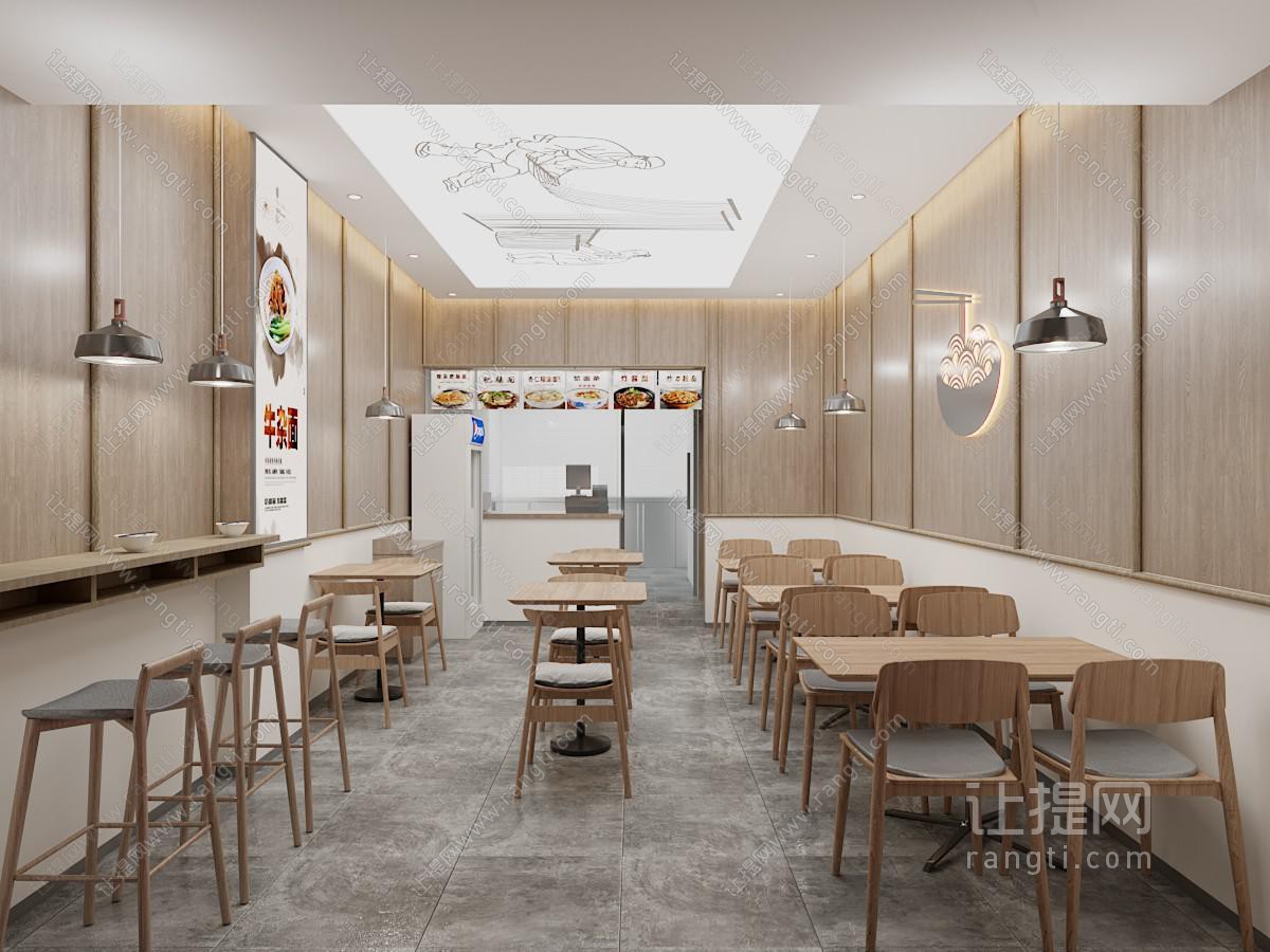 现代饭店餐馆就餐区