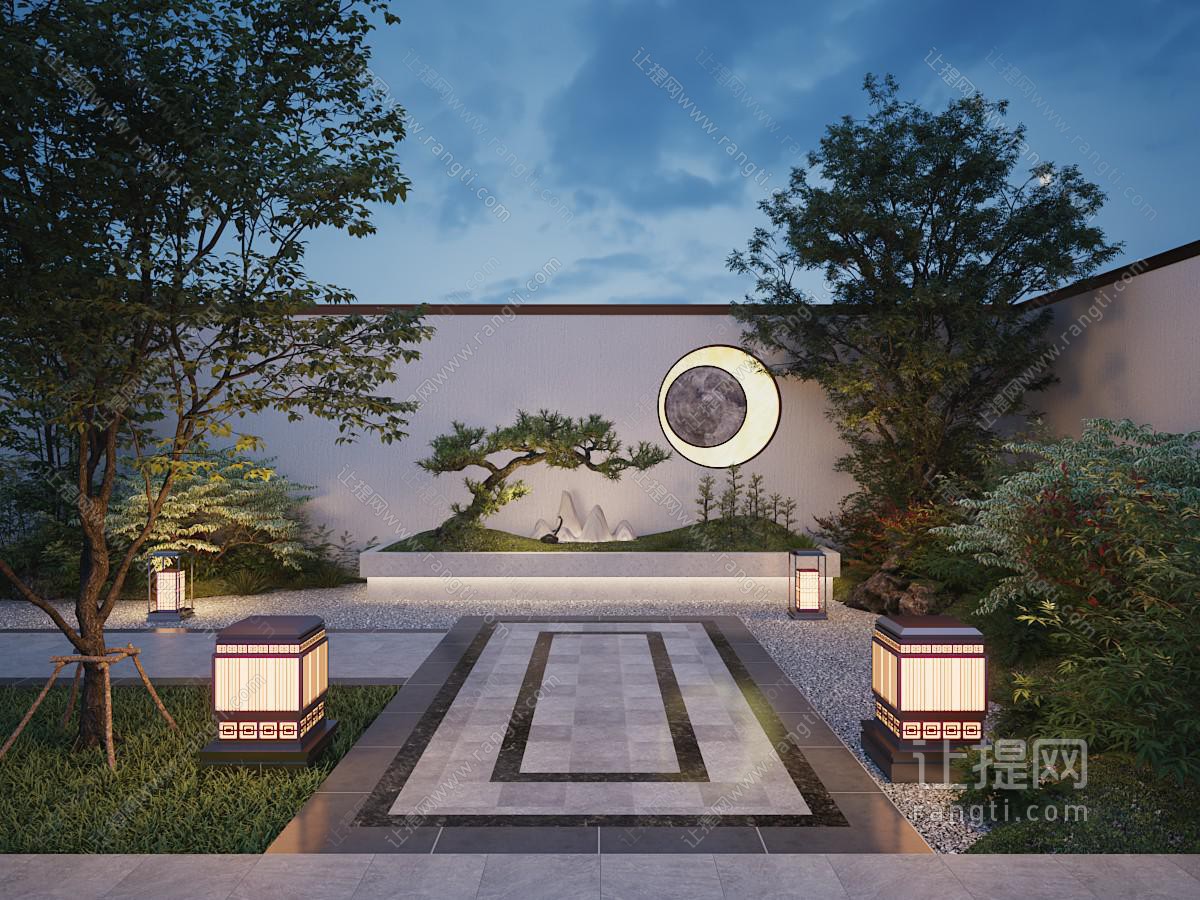 新中式庭院景观园艺小品