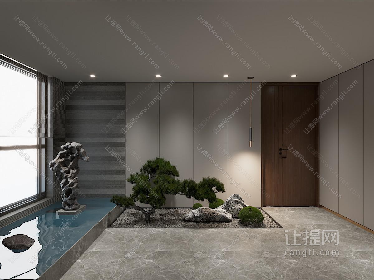 新中式室内景观园艺小品