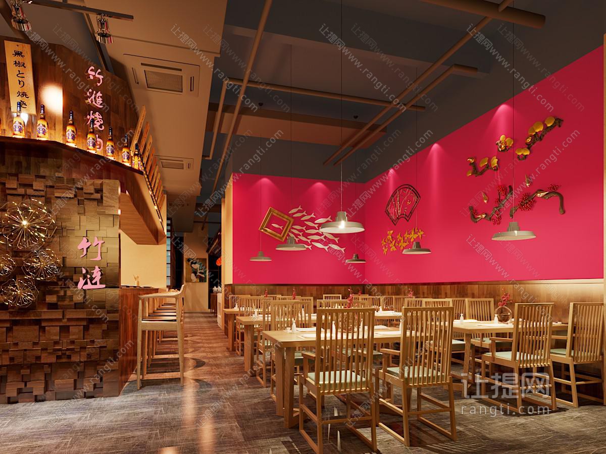 新中式民宿饭店餐馆就餐区