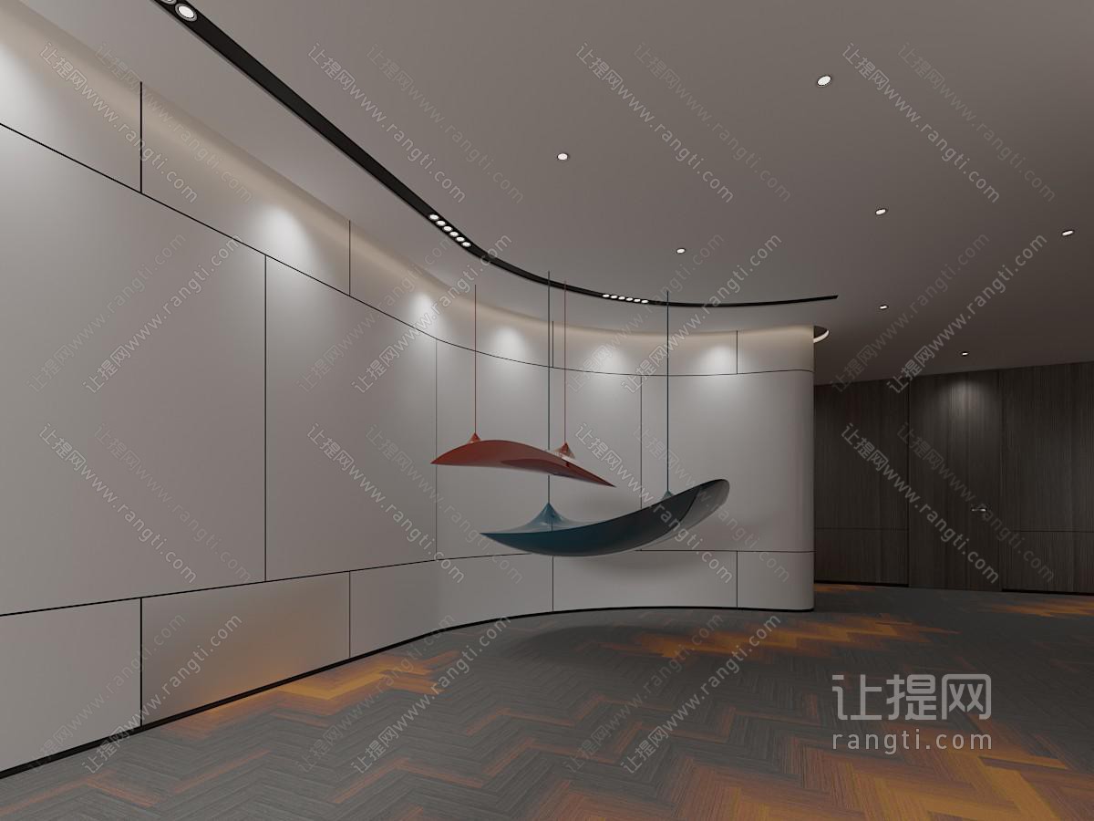 现代大厅景观小品