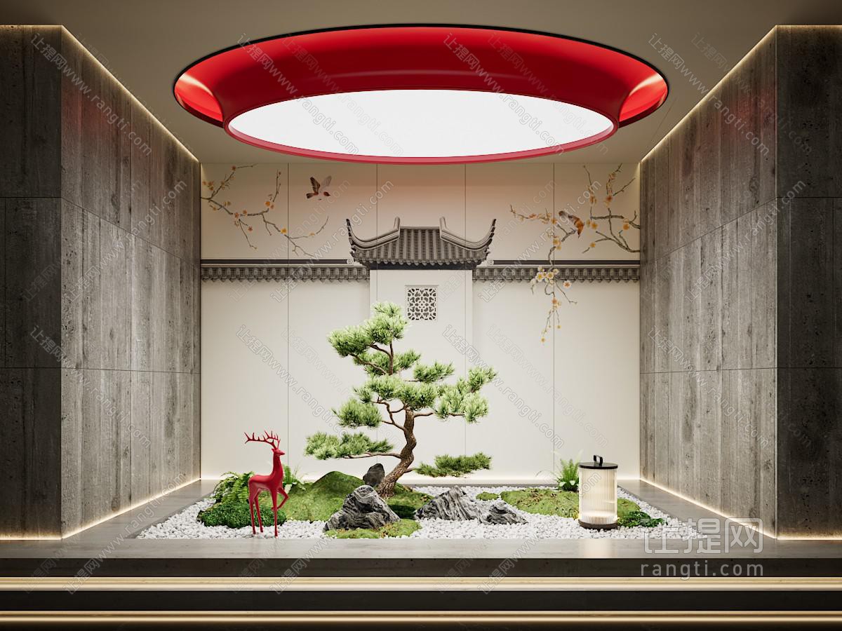 新中式室内景观园艺小品