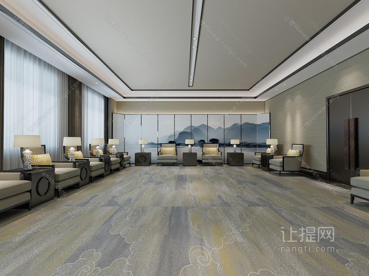 新中式接待会客厅