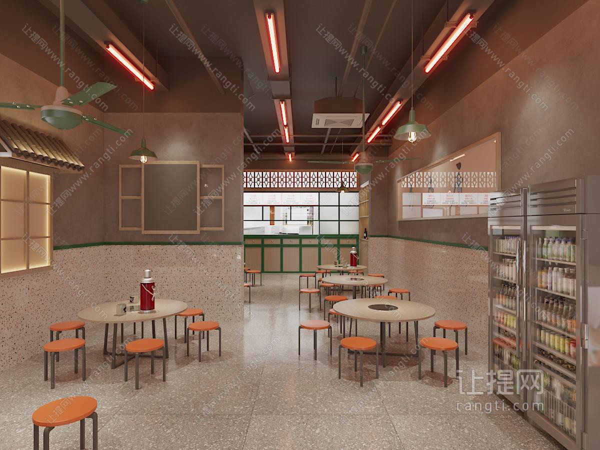 工业loft饭店餐馆就餐区