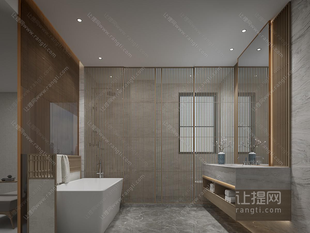 新中式卫浴间、洗手间