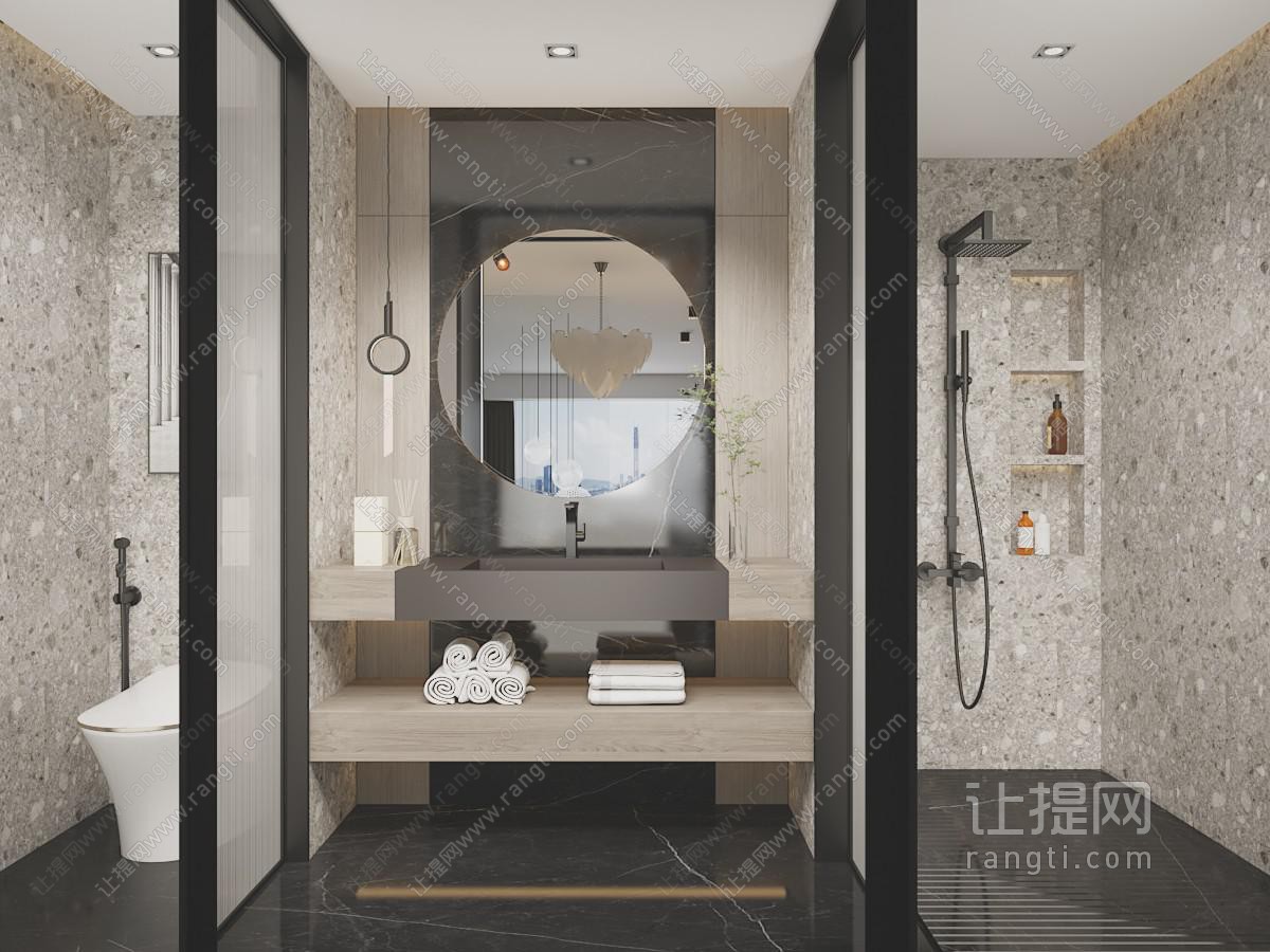 现代卫浴间、洗手间