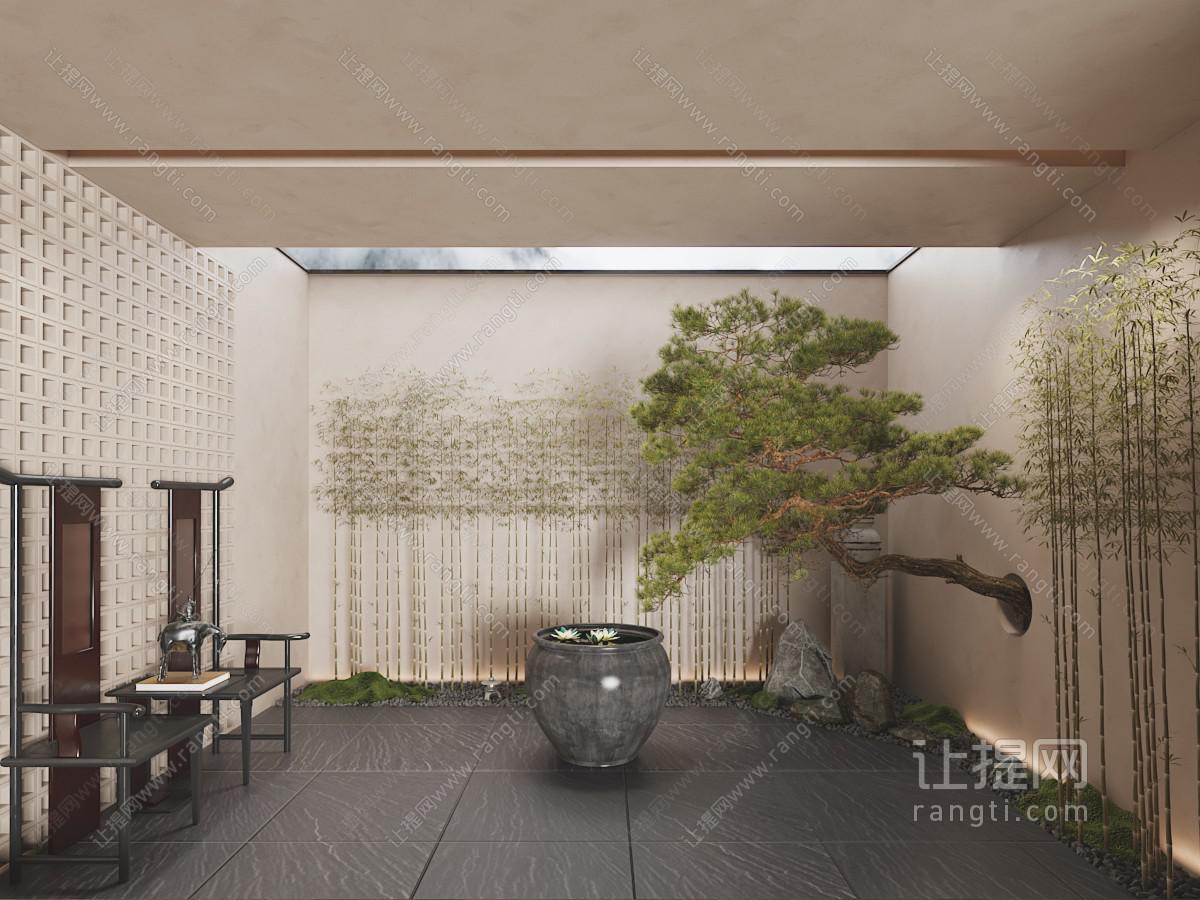 新中式庭院景观园艺小品