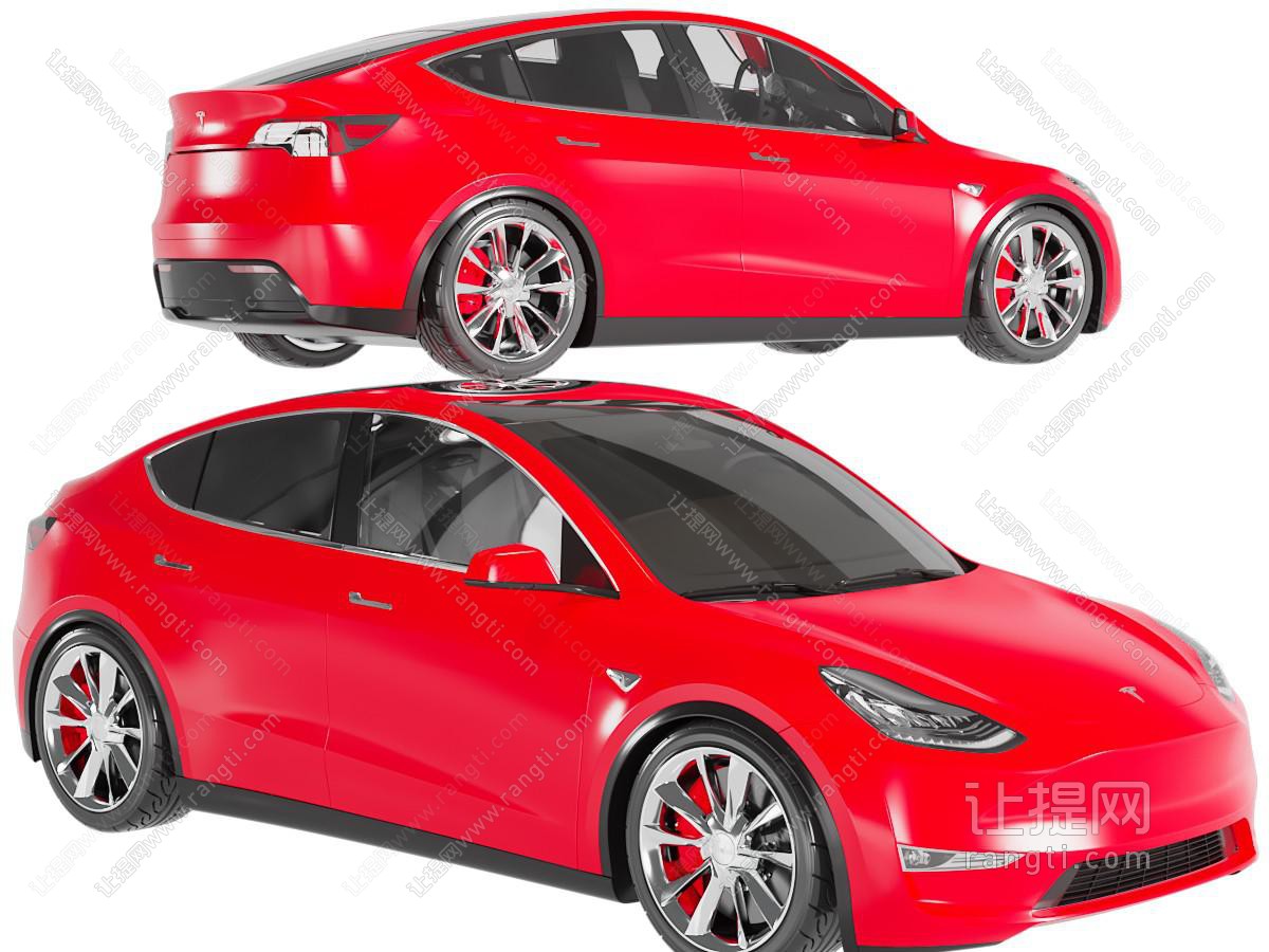 现代红色的轿车汽车