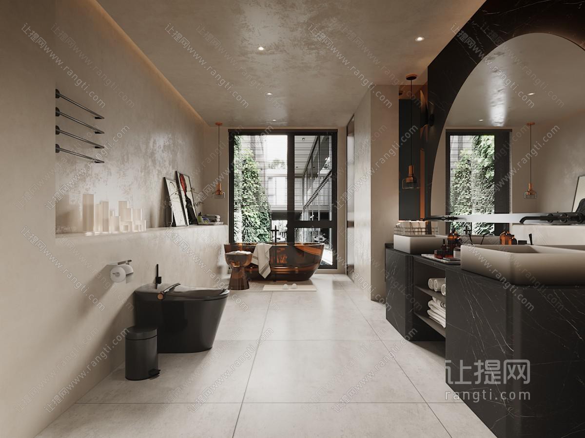 现代卫浴间、洗手间