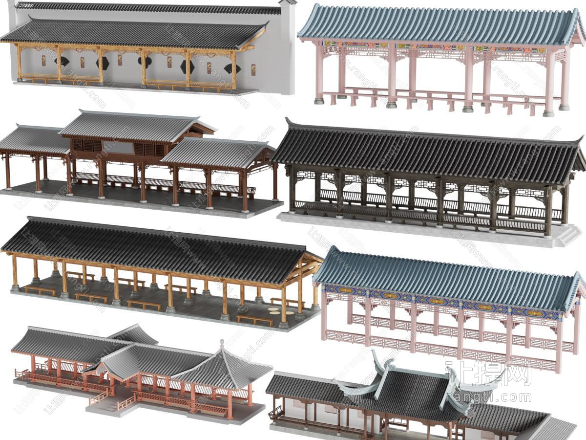 新中式仿古亭子