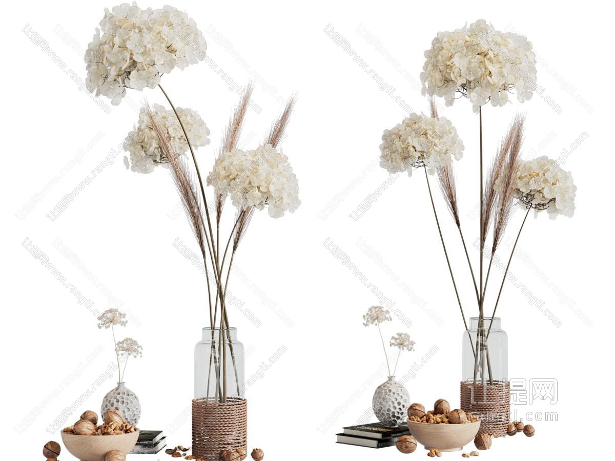 现代花瓶花卉