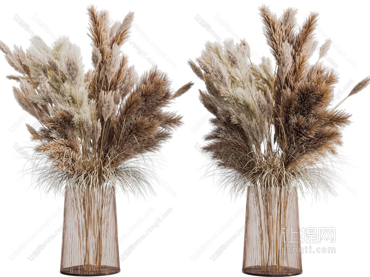 现代彩色玻璃花瓶花卉