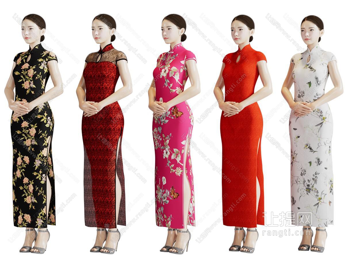 穿旗袍的女人、礼仪小姐