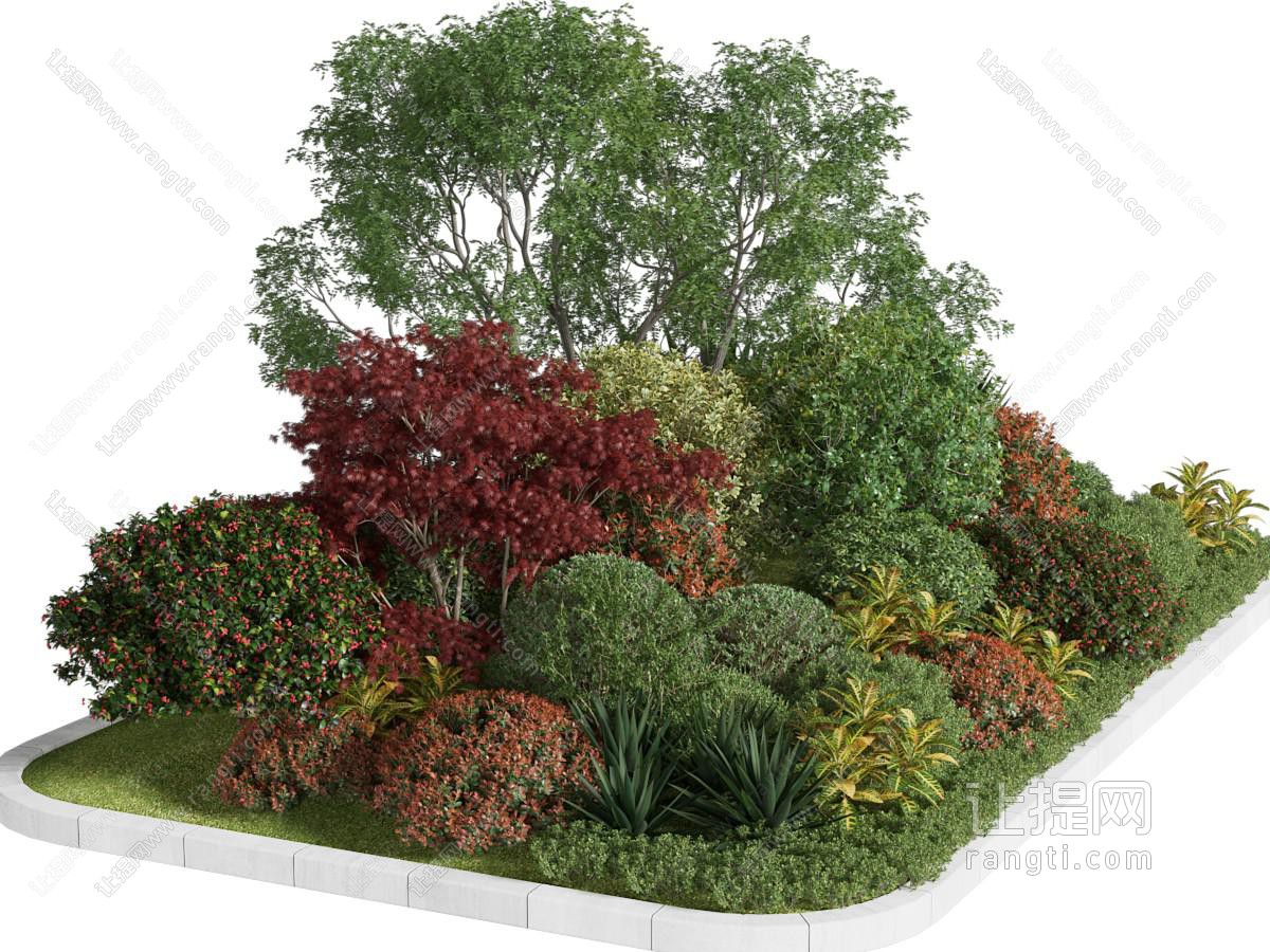 现代花坛花草树木景观园艺小品