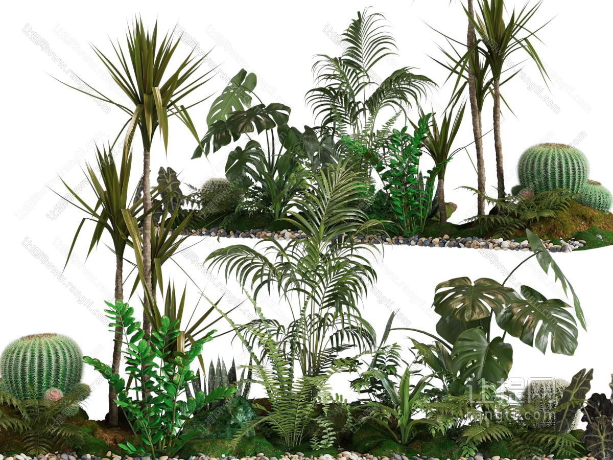 现代花草多肉植物景观园艺小品