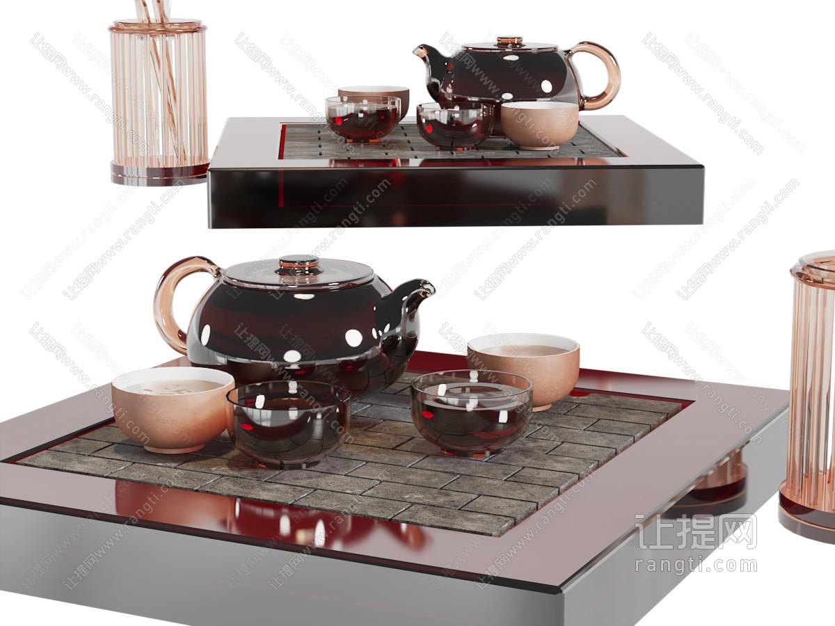 新中式茶盘茶具杯子