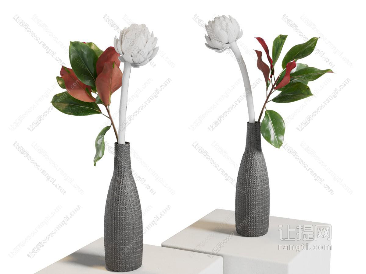 现代花瓶花卉