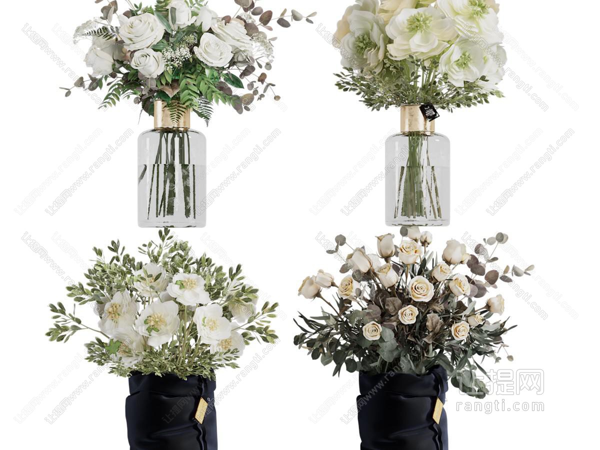 现代花瓶花卉