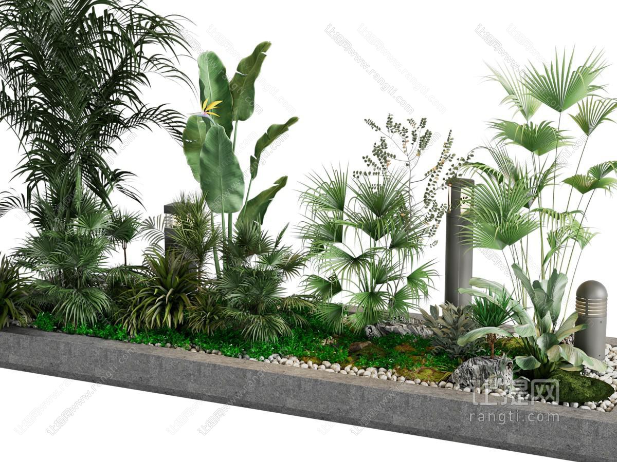 现代花坛花草植物景观园艺小品