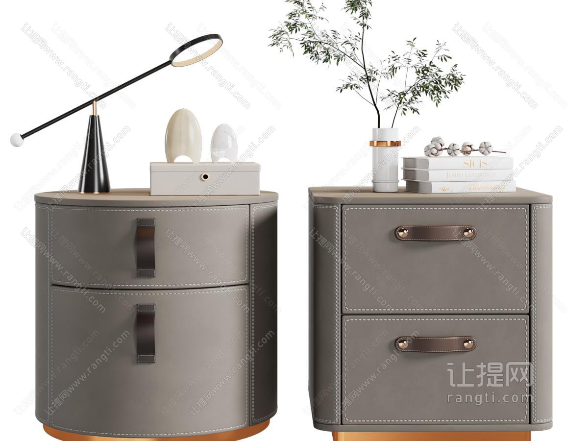 现代床头柜