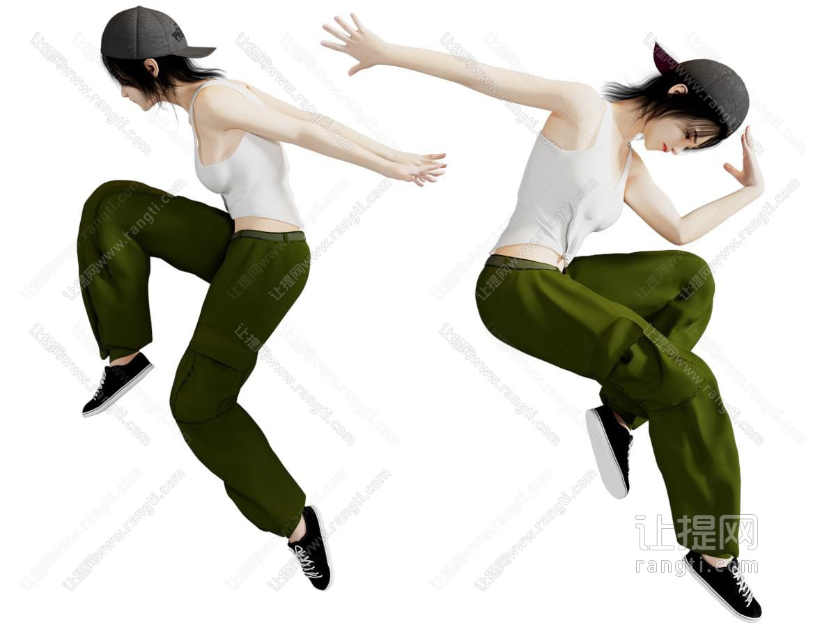 现代跳舞的女孩