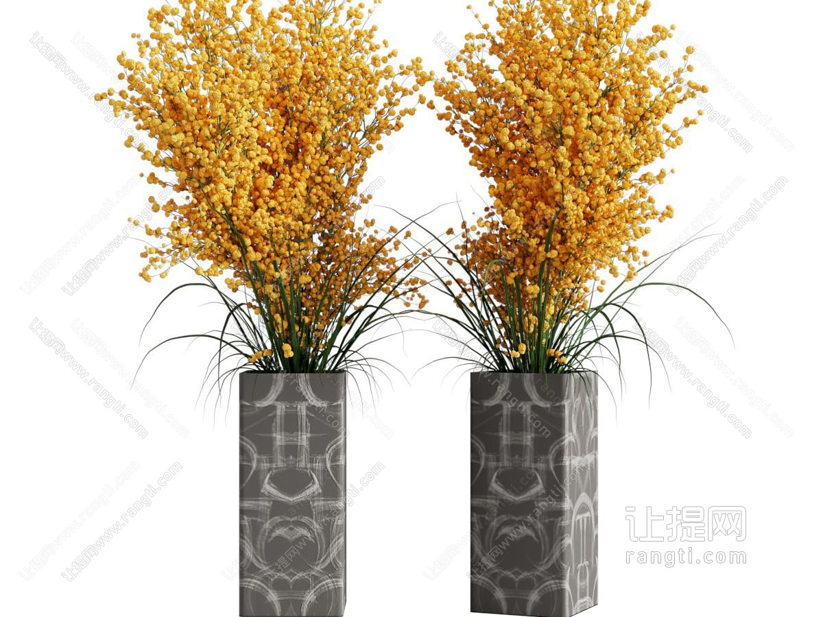 现代花瓶花卉