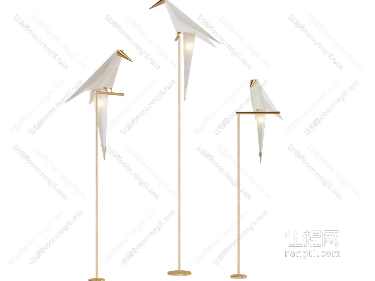 现代小鸟造的落地灯